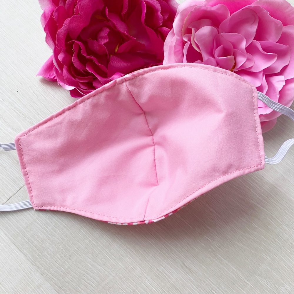 2/$20 Triple Layer Handmade Face Mask floral - Picture 2 of 3